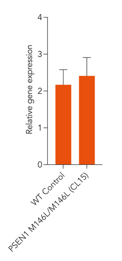 bit.bio PSEN1 gene expression in Glutamatergic Neurons PSEN1 M146L hom Alzheimer's disease model
