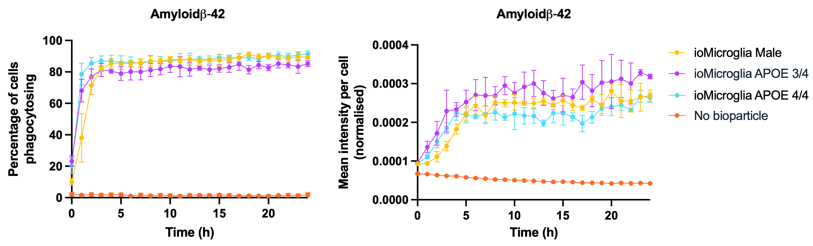 Microglia APOE 44 abeta42 phagocytosis