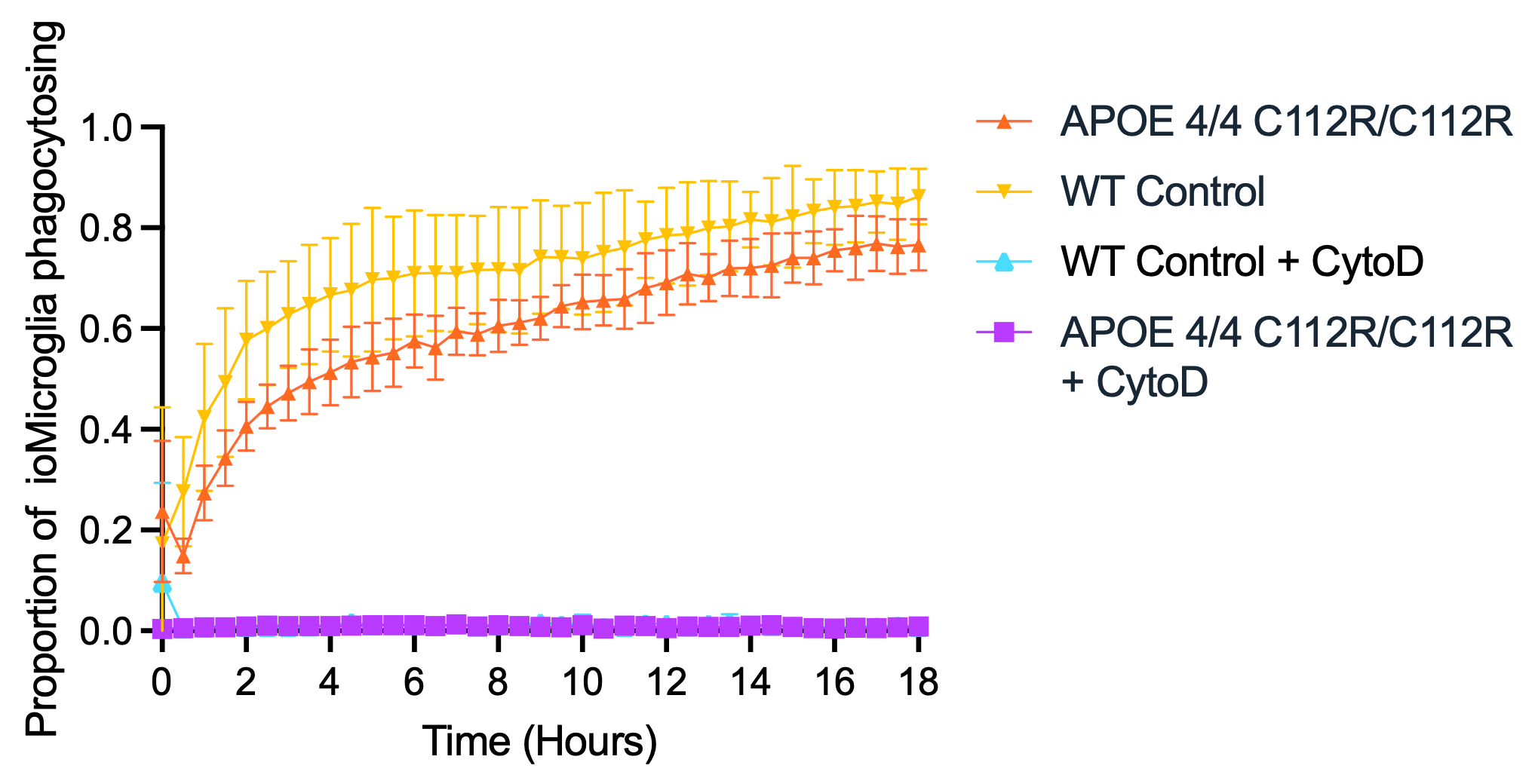 microglia apoe 4/4 proportion phagocytosis alzheimers disease model
