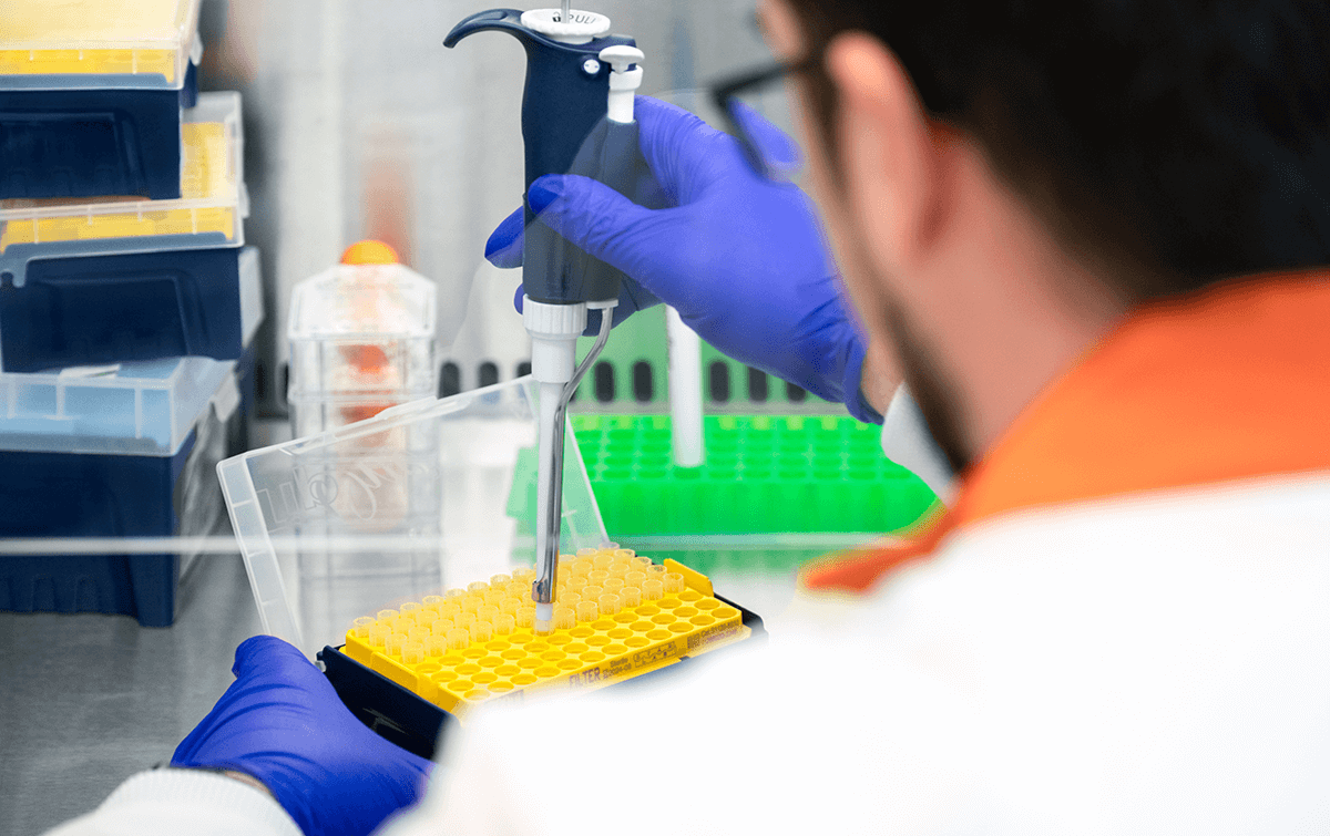 Working in a lab